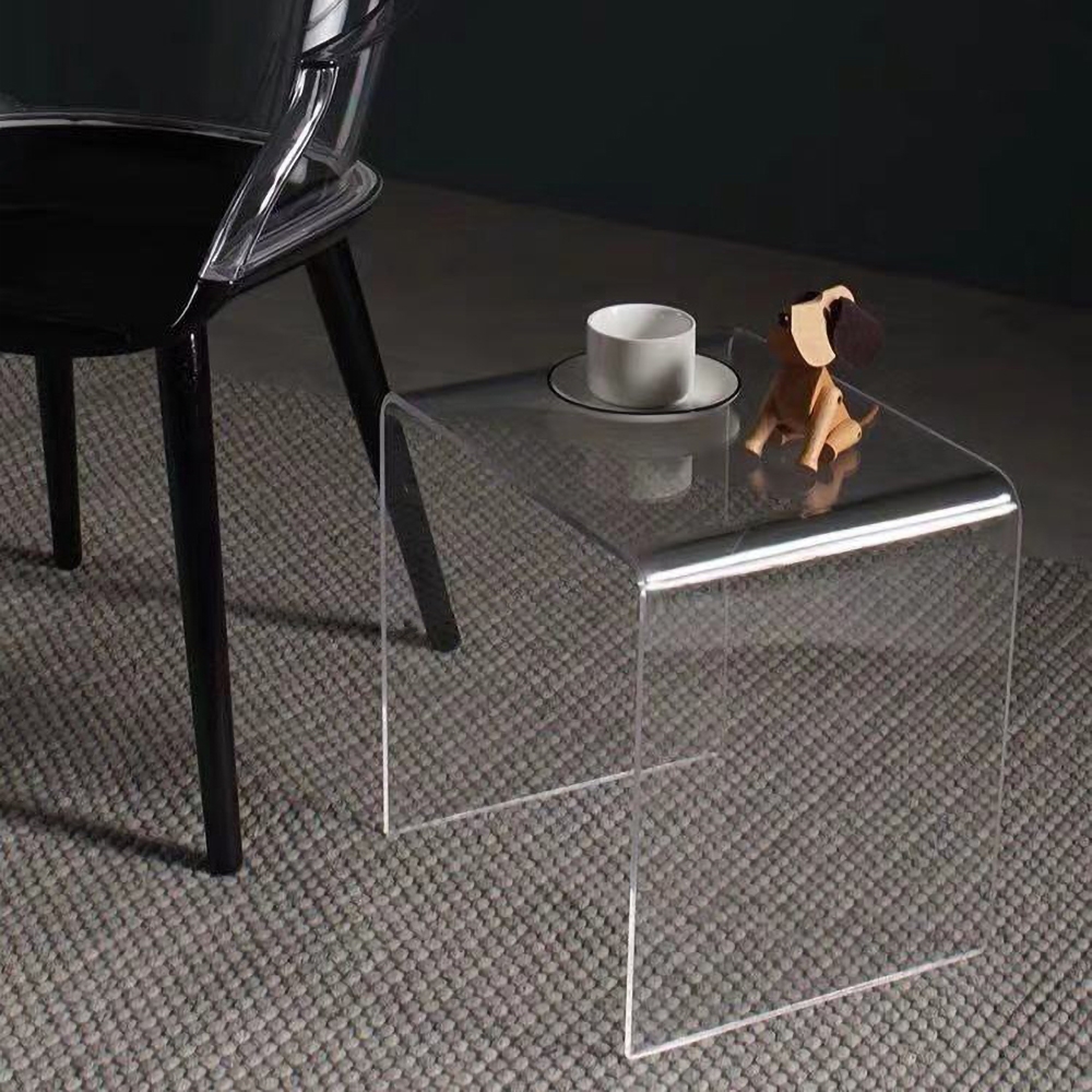 Acrylic Modern Nesting Coffee Table Clear Rectangular 3-Piece Set