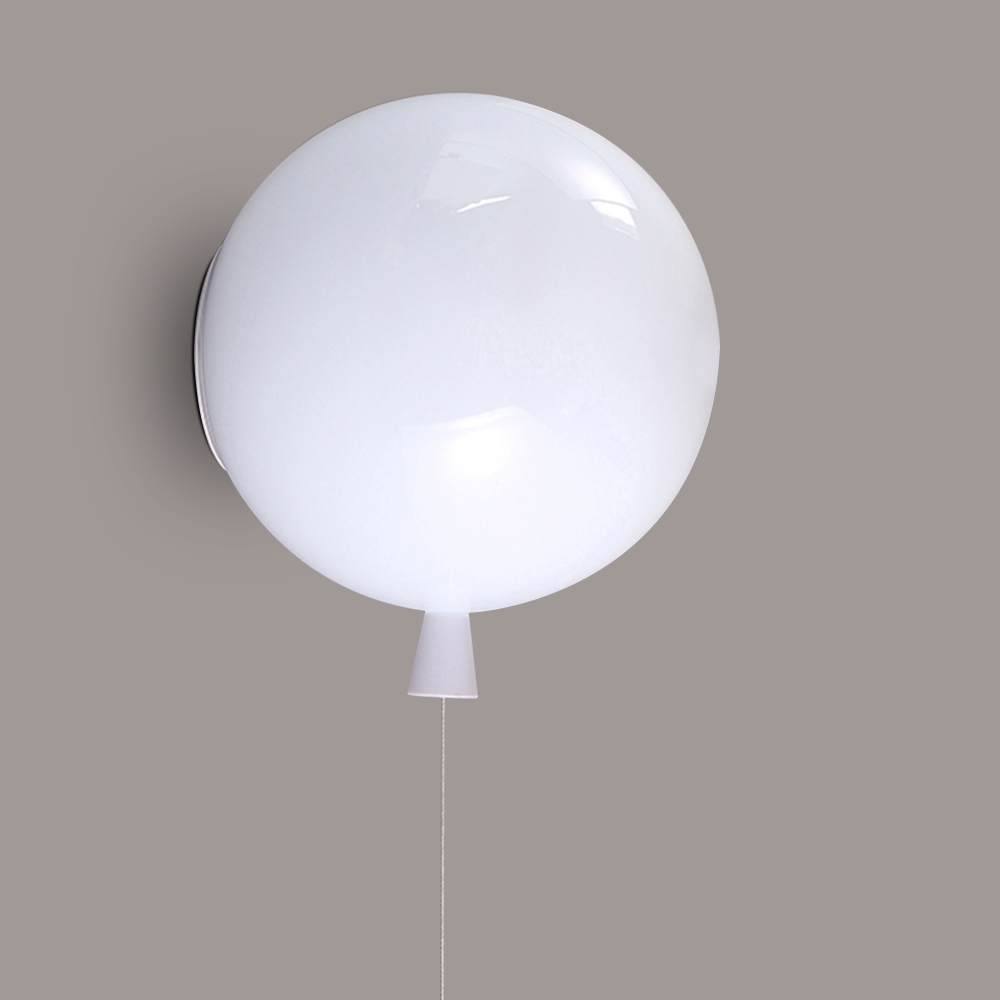 Story Coloré Moderne Ballon Petit Applique Mural 1-Ampoule Blanc image de fenêtre