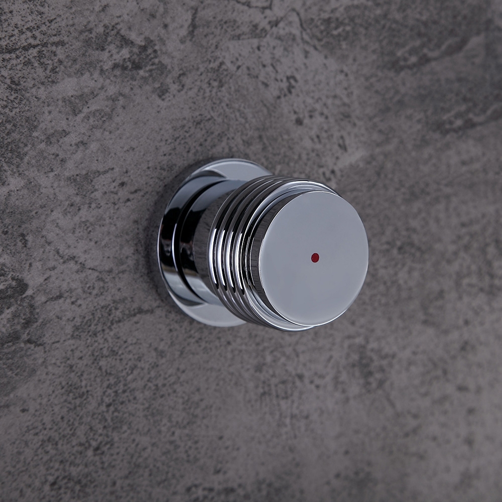 Moda Robinet Moderne Mural Cascade Mitigeur de Lavabo de Salle de Bain Poignées Double en Laiton Massif Chromé image de fenêtre