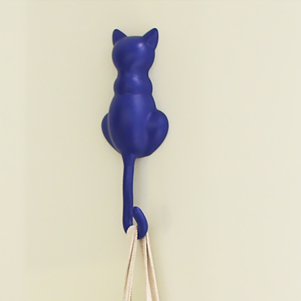 Modern Cat Sculpture Wall Mounted Coat Stand Set of 5 window image