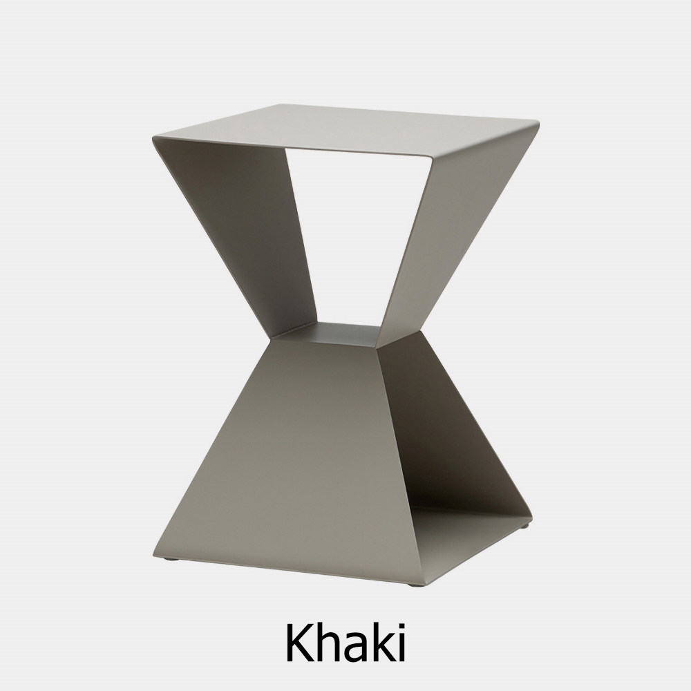 White End Table with Storage Metal window image