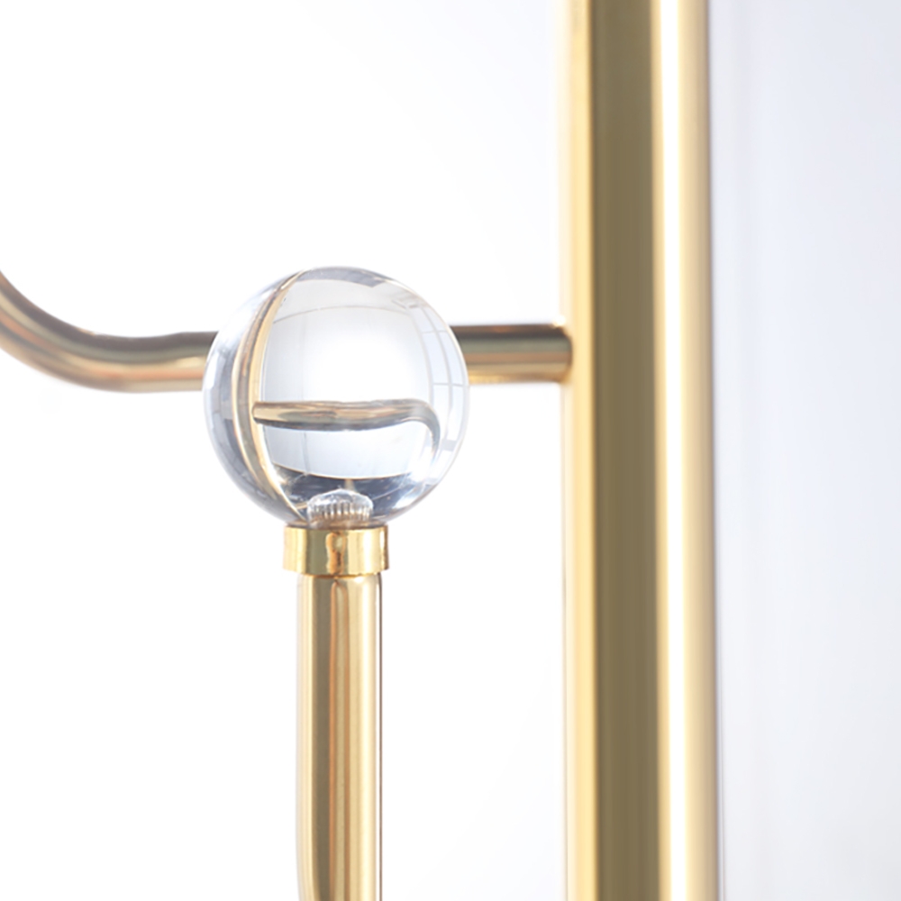 Modern Multi-functional Cloth Rack with Rail & Table in Gold window image