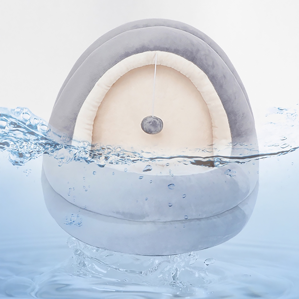 Modern Velvet Pet Bed with Thick Cushioned Pad window image