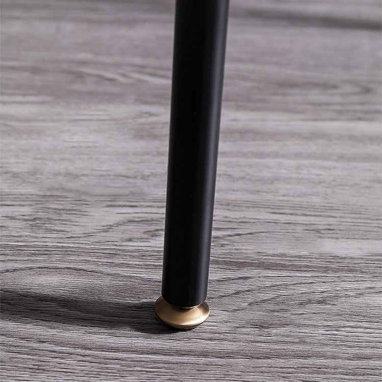 Modern Upholstered Dining Chair Barrel Back Dining Chair with Removable Insert Back Metal Legs Set of 2 window image