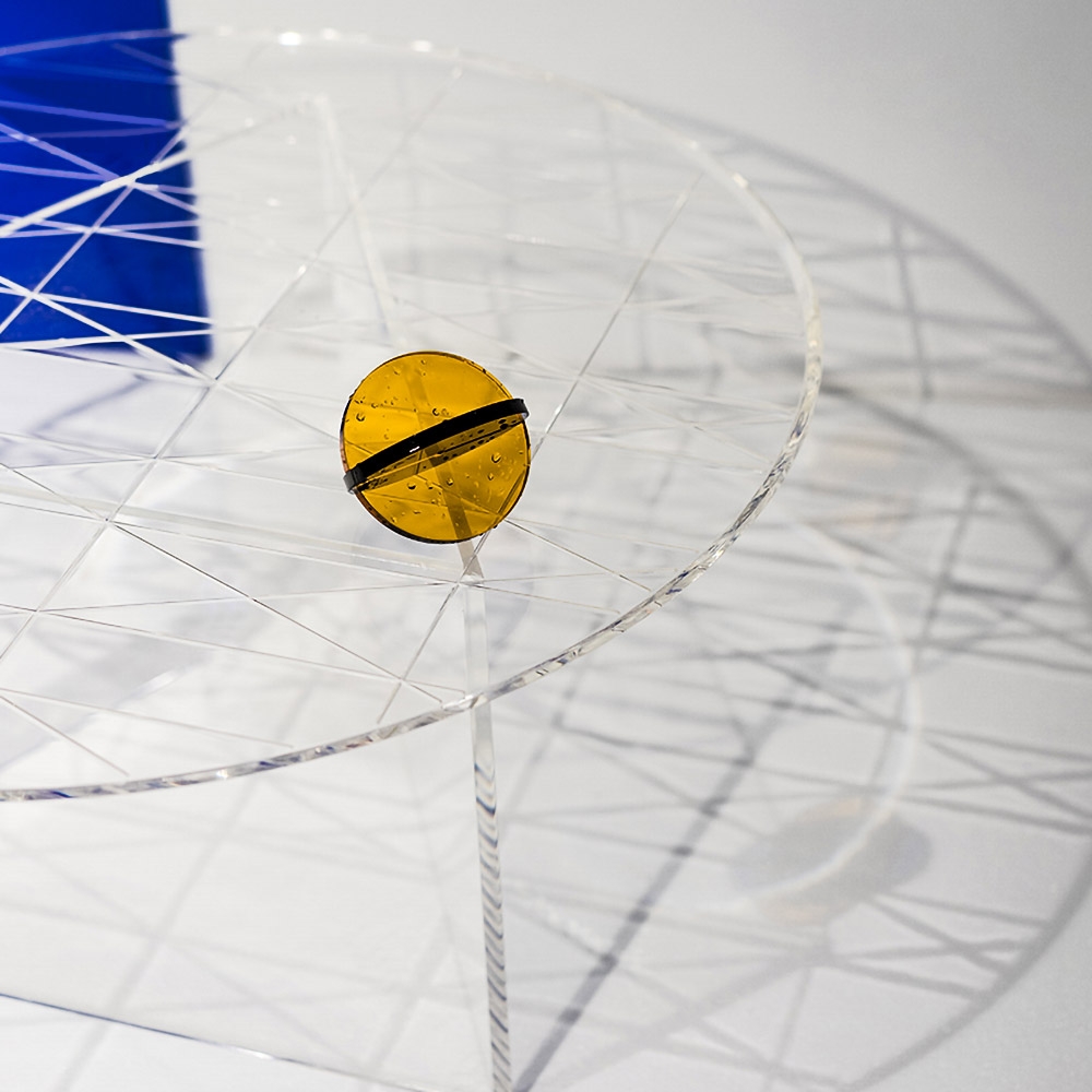 Acrylic End Table Clear Round Coffee Table Modern Accent Table Lucite Coffee Table window image