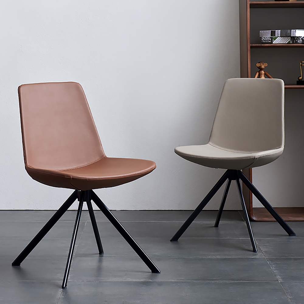 Modern Office Chair for Desk Upholstered PU Leather Task Chair window image