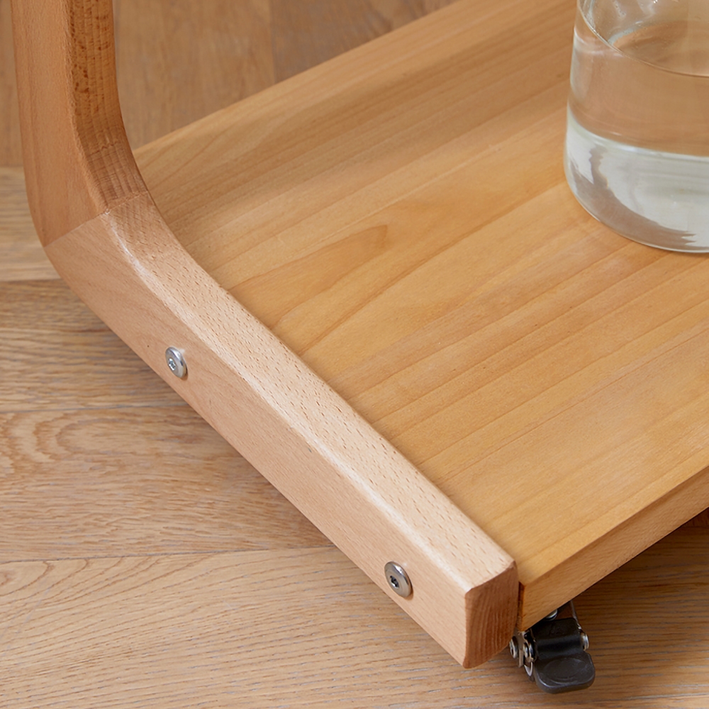 Modern Side Table with Shelf & Storage Wooden End Table window image