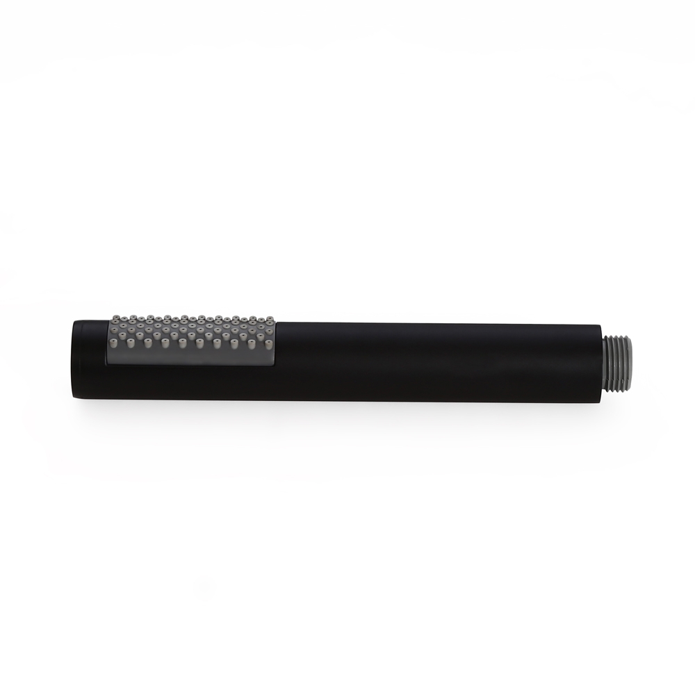Modern Solid Brass Single-Function Round Handheld Shower Hand Shower Head in Matte Black window image