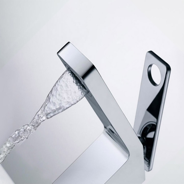 Bex Contemporary One Hole Deck Mount 1-Handle Bathroom Vessel Sink Faucet Brass Polished Chrome window image