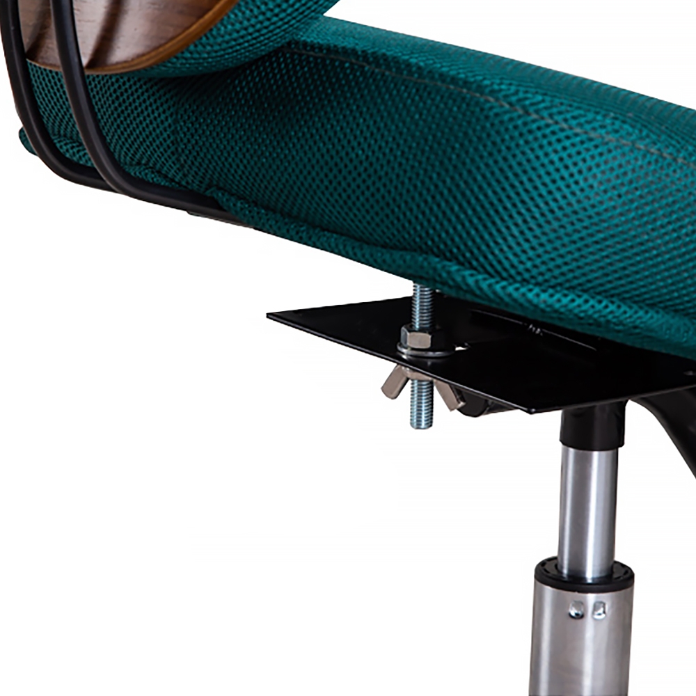 Green Modern Office Chair Upholstered Task Chair in Chrome window image