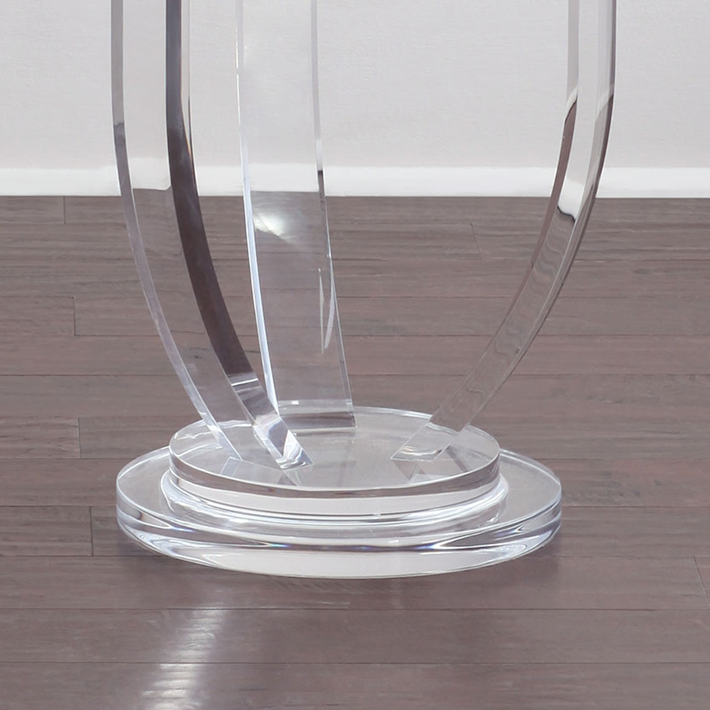 Modern Clear Round End Table Acrylic Side Table window image