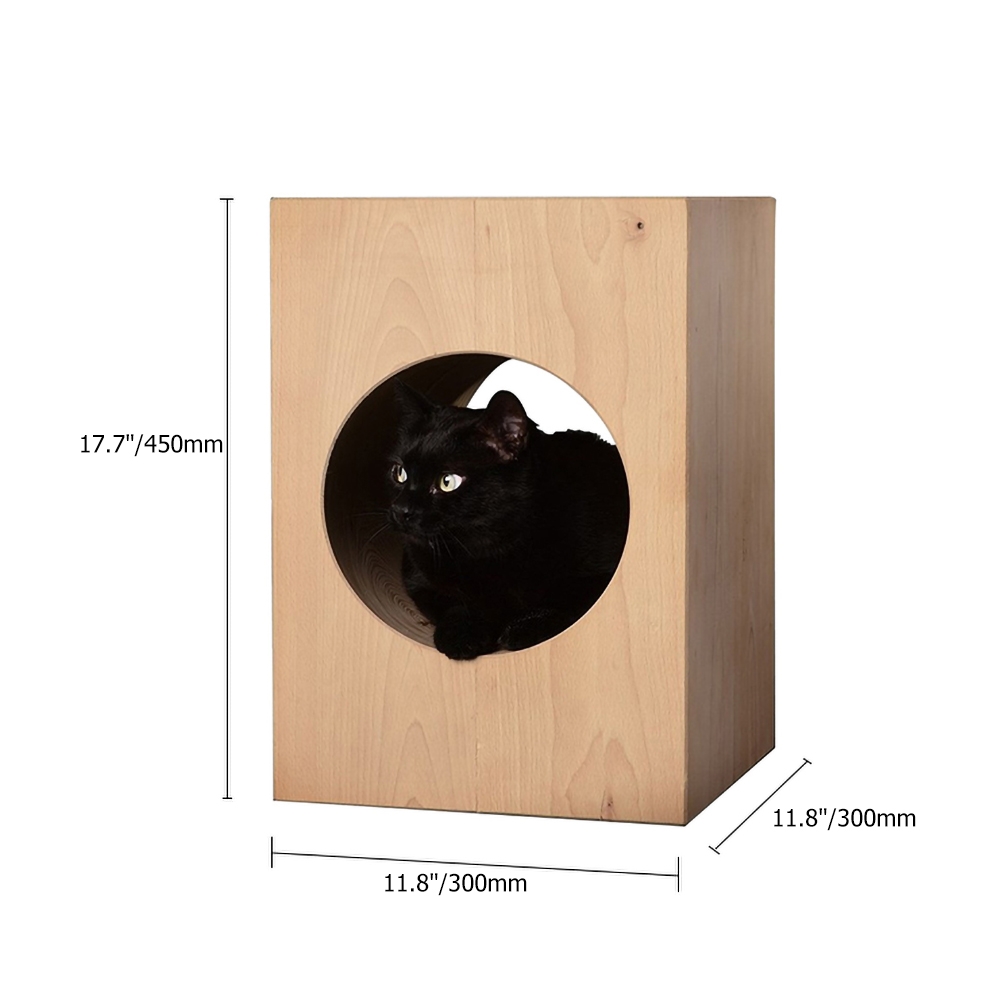 Modern Natural Rectangular Side Table with Storage Pine Wood End Table window image