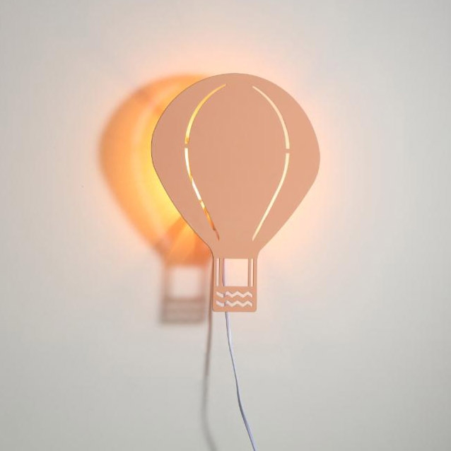 Modern Creative Plug-In Wall Light with Switch Balloon Kids Lighting in Orange window image