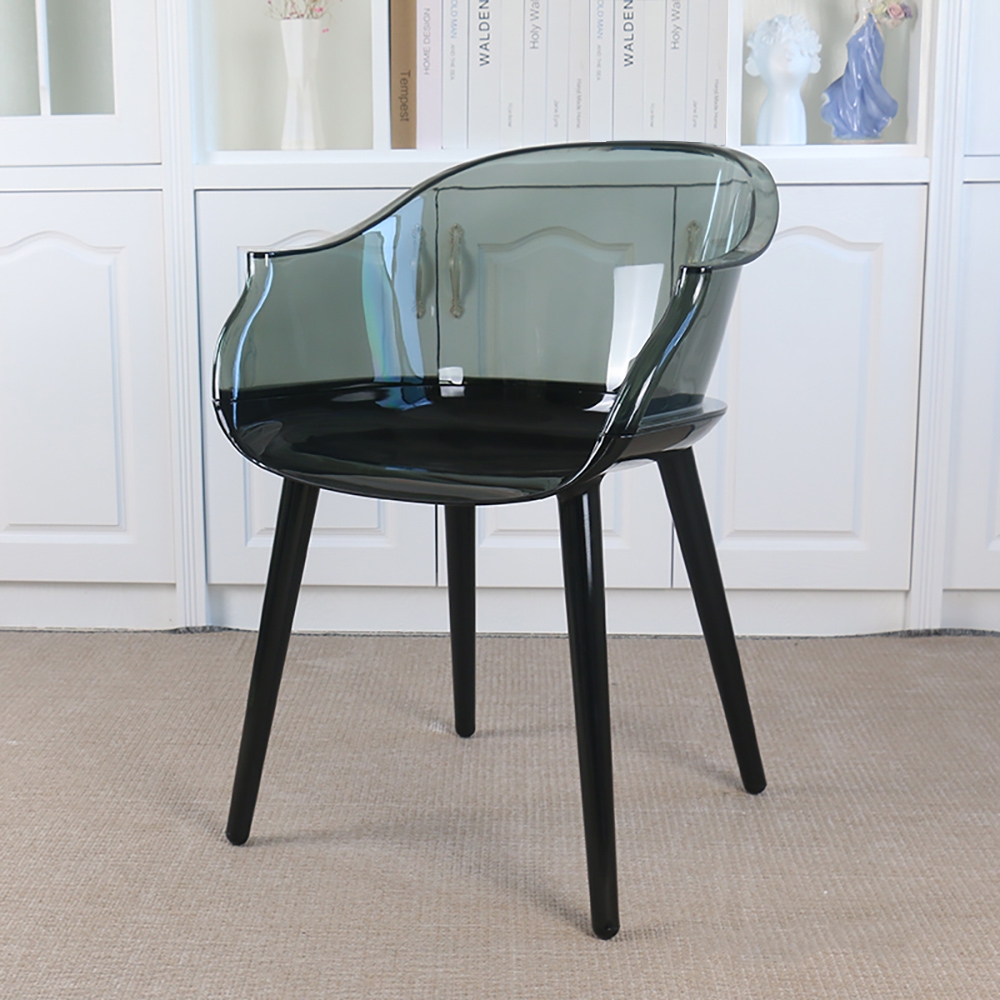 Modern Dining Chair High Back PC Material Dining Chair window image