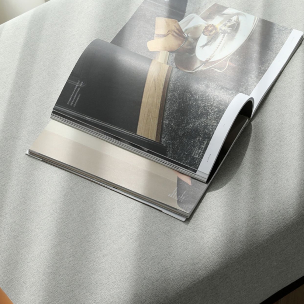 Modern Rectangular Ottoman Grey&Brown PU Leather and Cotton Upholstered Bench window image