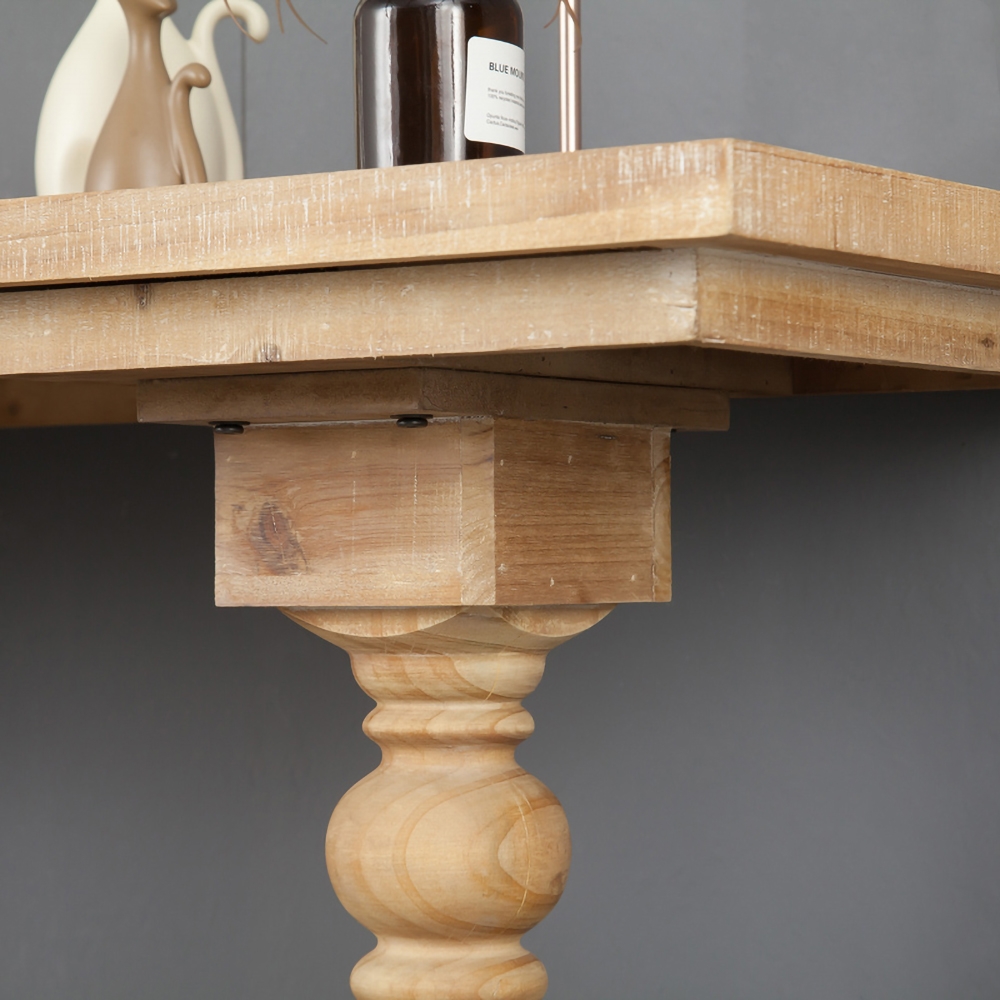 47.2" Rustic Narrow Console Table with Storage Wooden Entryway Table window image