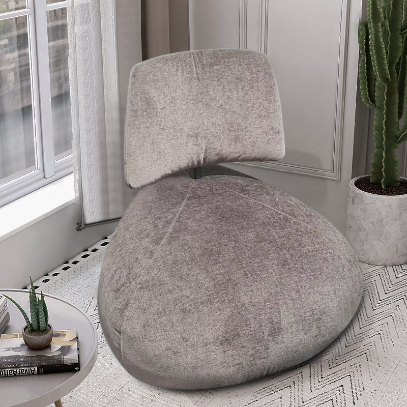 Grey Velvet Accent Chair Modern Upholstered Armless Chair window image