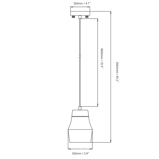 Contemporary Single Light Hanging Pendant Light Fixture in White window image