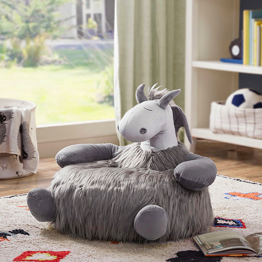 Cute Dinosaur Polyester Upholstery Kids Chair window image