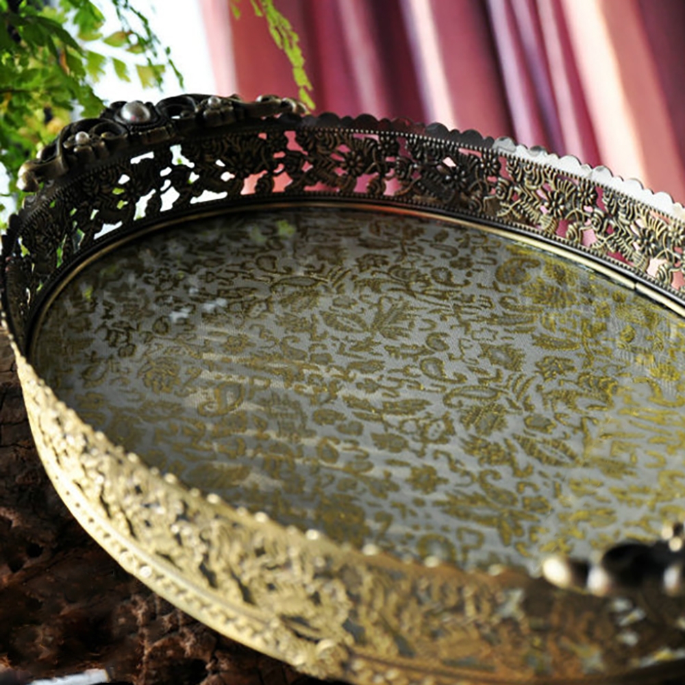 Vintage Round Hallowed-Out Fruit Tray Organizer window image