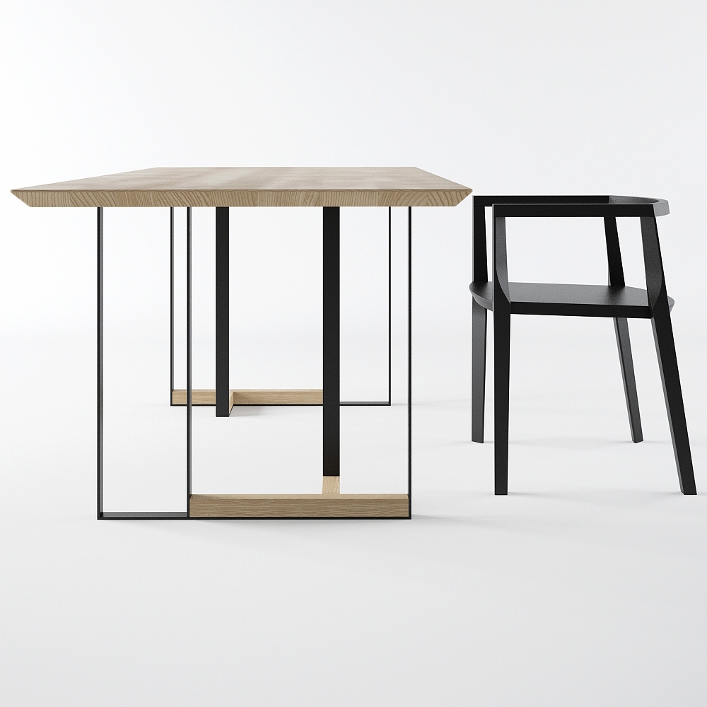 47.2" Retro Rectangular Desk Solid Wood Writing Desk window image