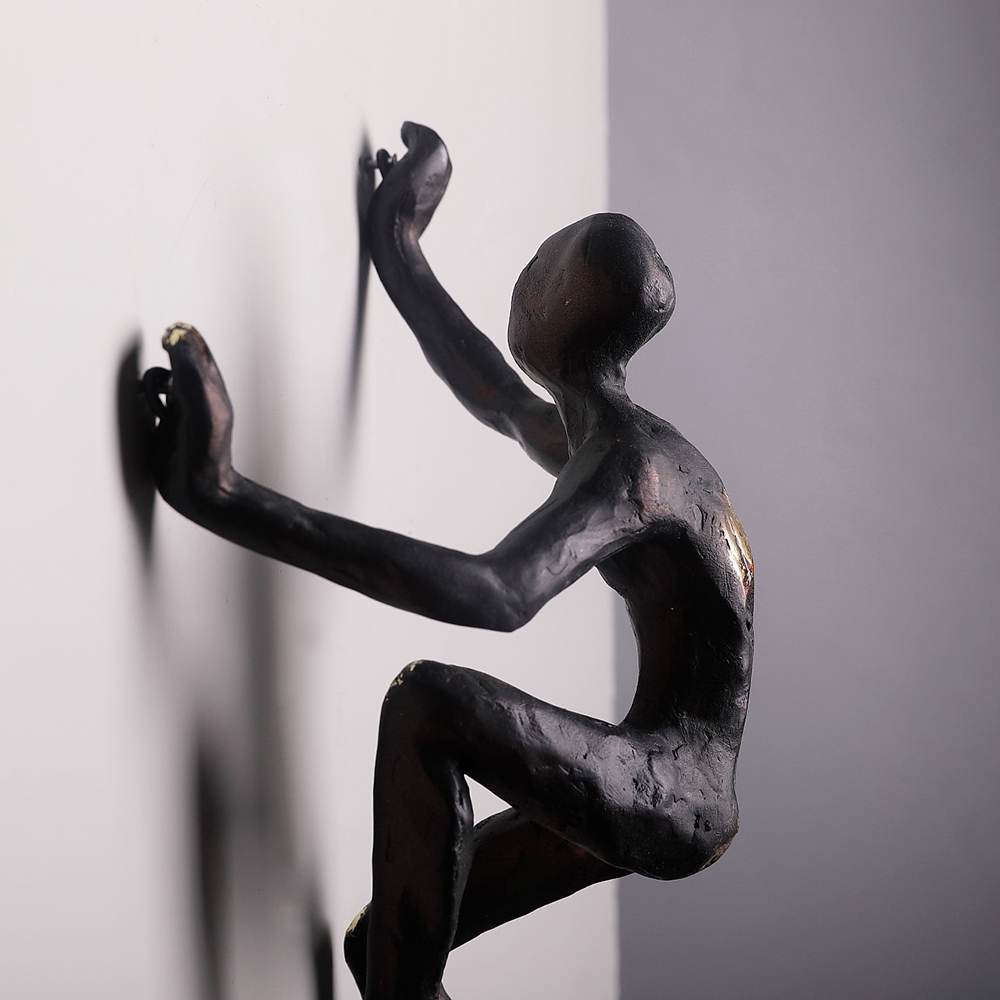 4 Pieces Nordic Retro Industrial Style Climber Metal Wall Decor window image