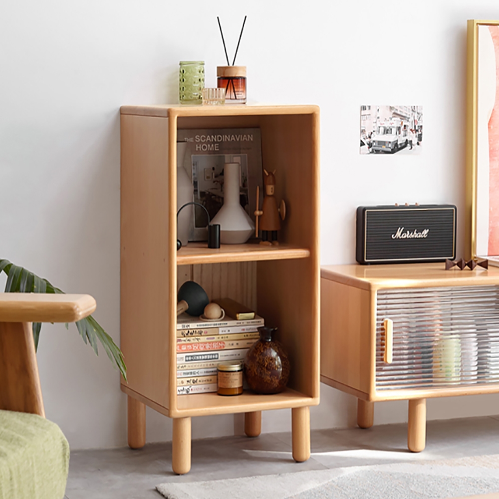 Rustieke moderne Etagere Boekenplank in Natural 43,9" Vensterafbeelding