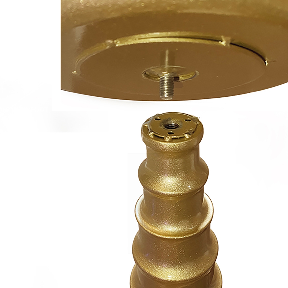 Large Chic Decor Round Gold Plant Stand Flower Pot window image