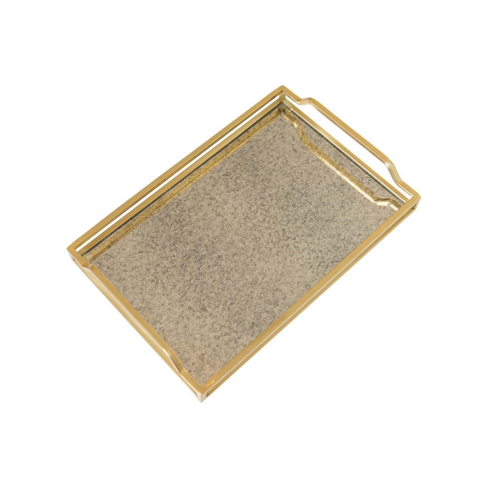 Modern Decor Tray Desk Organiser in Gold window image
