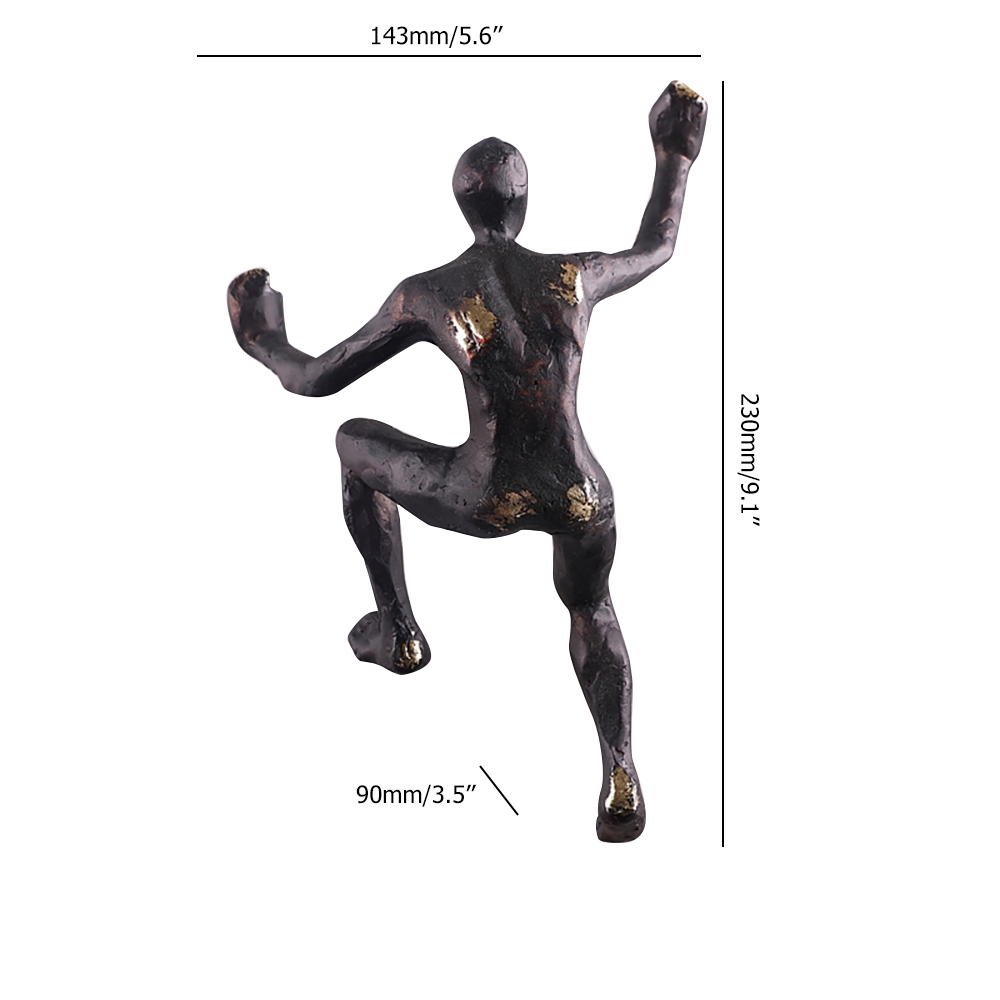 4 Pieces Nordic Retro Industrial Style Climber Metal Wall Decor window image