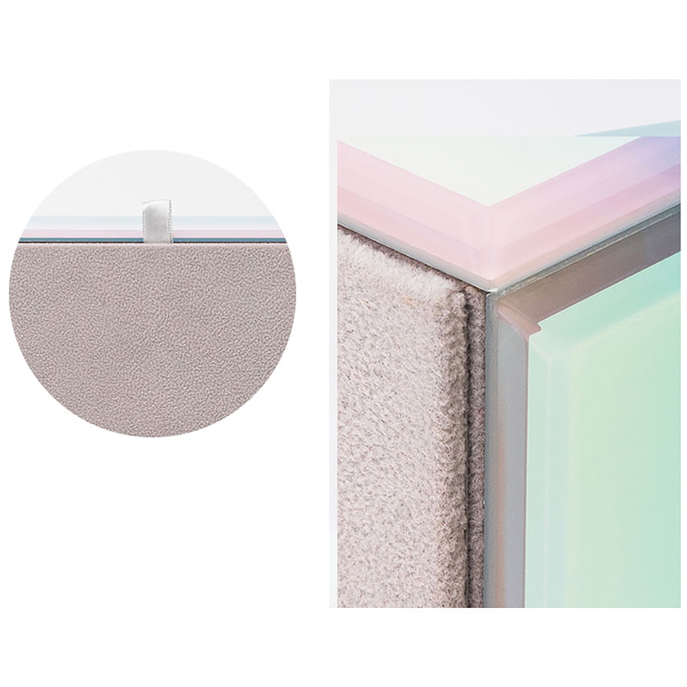 Contemporary Rectangular Desk Organizer Tissue Box Cover in Glass window image