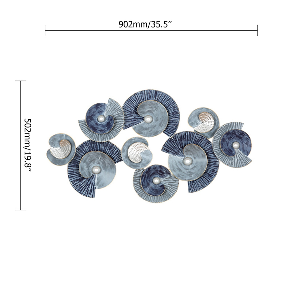 Geometrical Metal Round Retro Wall Decor 3D Home Art window image