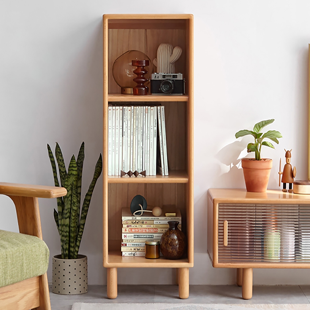 Rustieke moderne Etagere Boekenplank in Natural 43,9" Vensterafbeelding