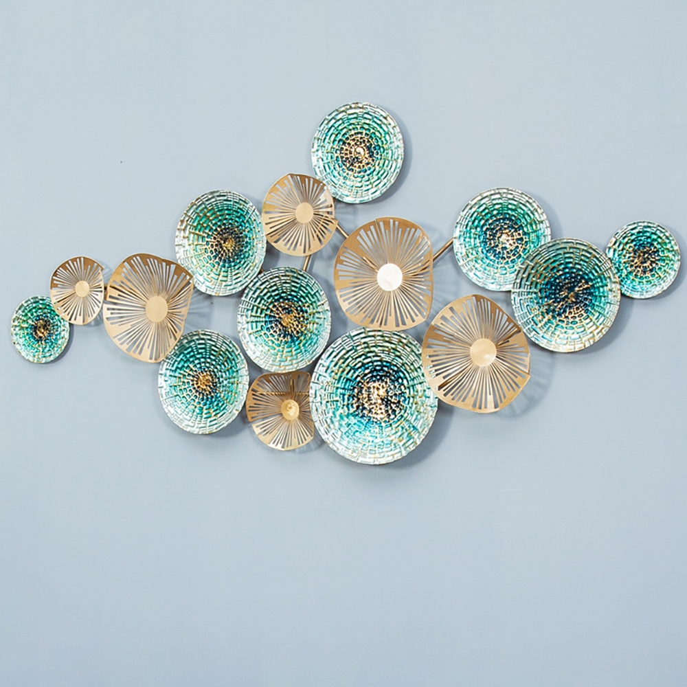 Modern Luxury Hollowed Leaves Metal Wall Decor window image