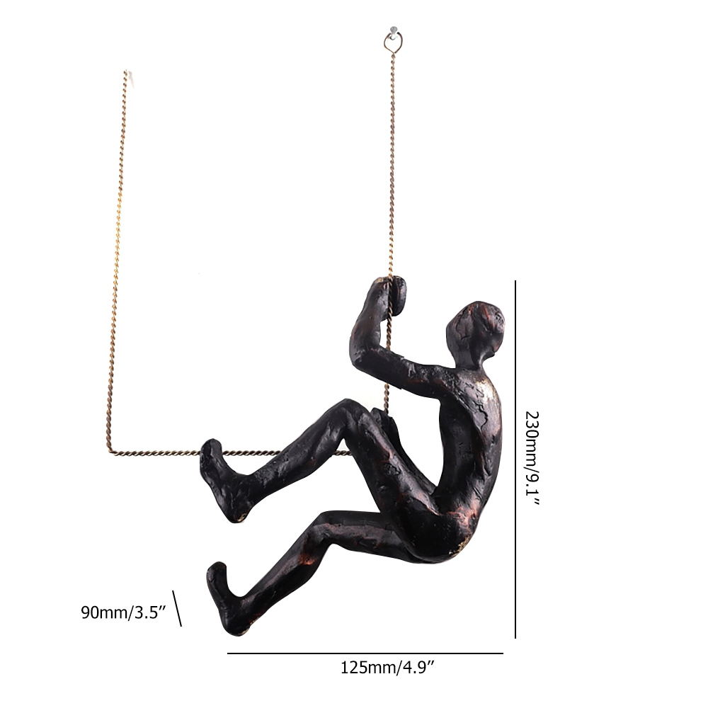 4 Pieces Nordic Retro Industrial Style Climber Metal Wall Decor window image