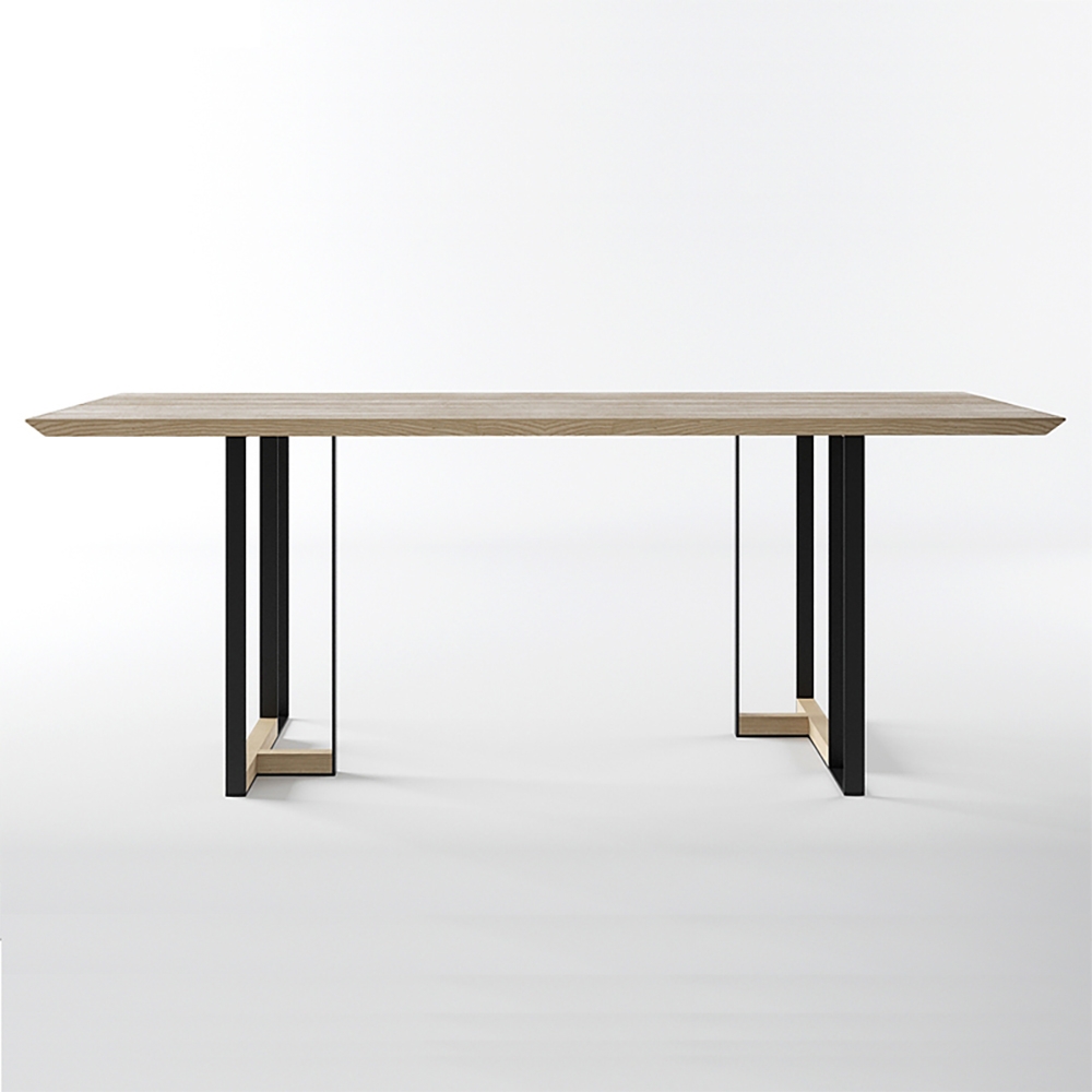 47.2" Retro Rectangular Desk Solid Wood Writing Desk window image