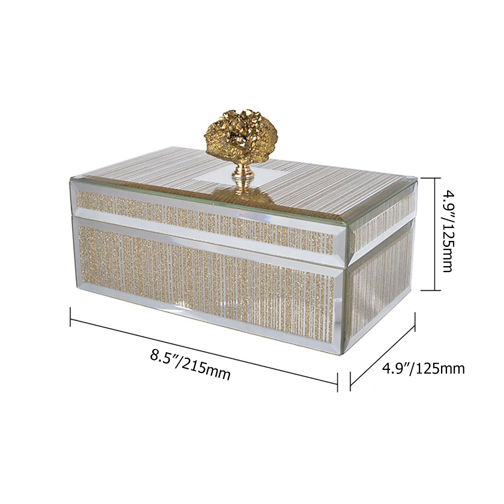 Nordic Flip Glass Jewelry Box Desk Organizer window image