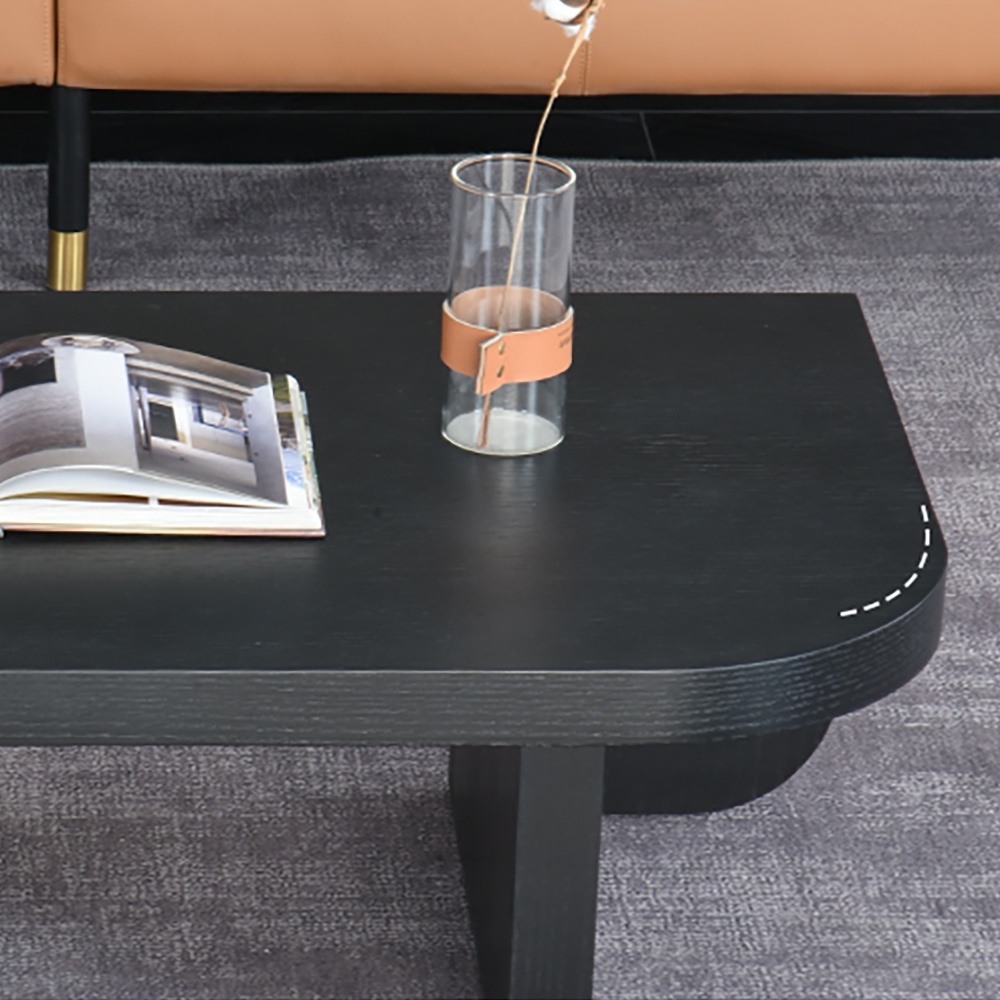 Black & Walnut Coffee Table with Double Top Wooden Accent Table window image