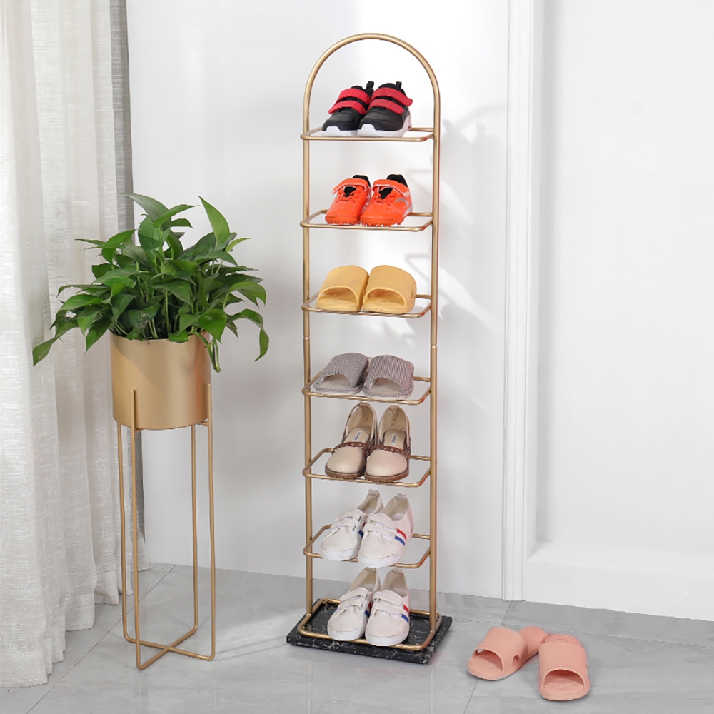 Multifunktionales Luxus-Schuhregal mit 7 Ebenen und Schuhregal Schaufensterbilder