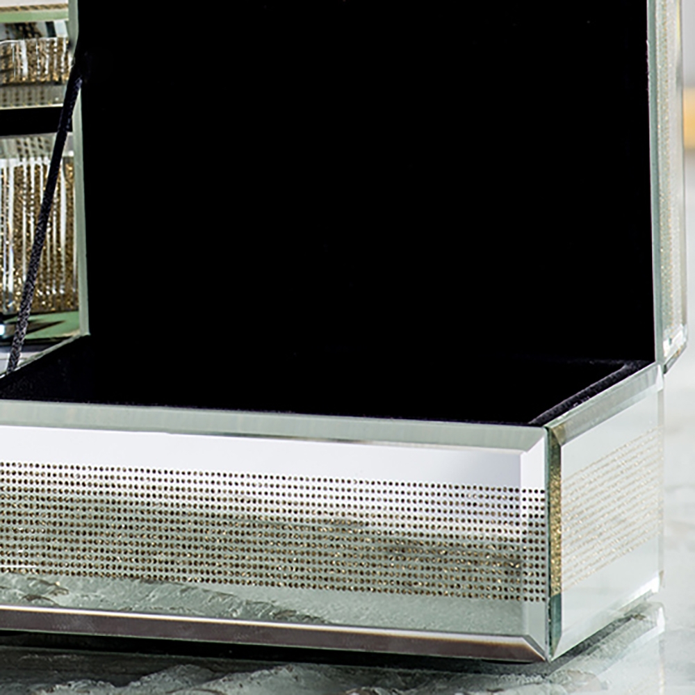 Nordic Flip Glass Jewelry Box Desk Organizer window image