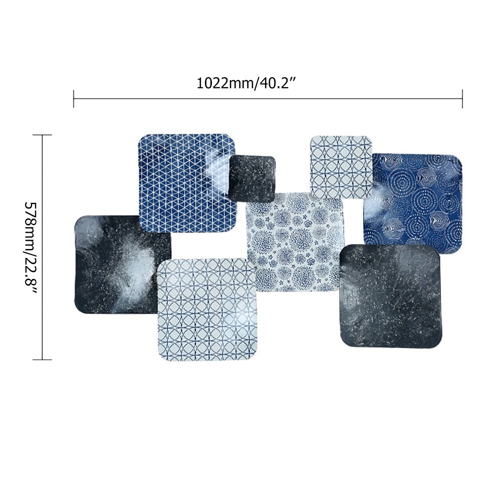 40.2" x 22.8" Creative 3D Square Metal Wall Decor Home Art window image