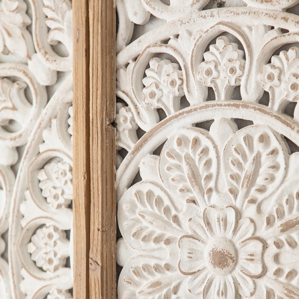 3 Pieces French Style Carve Pattern Wood Wall Decor Set window image