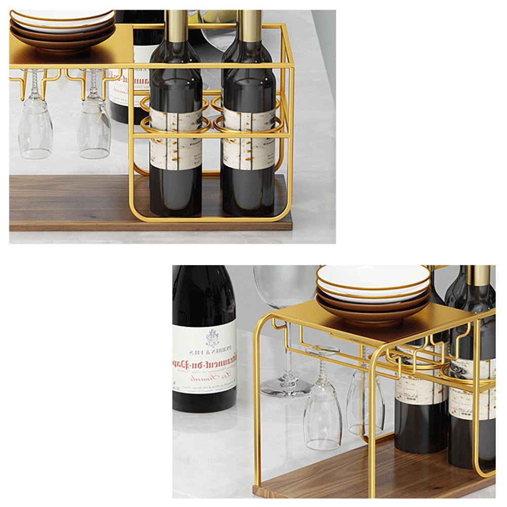 Nordic Countertop Wine Rack Glass Rack with Shelving window image