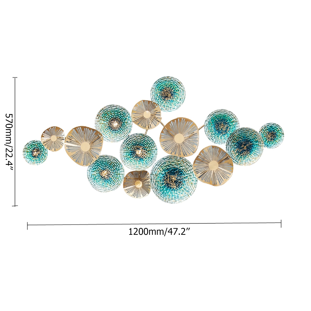 Modern Luxury Hollowed Leaves Metal Wall Decor window image