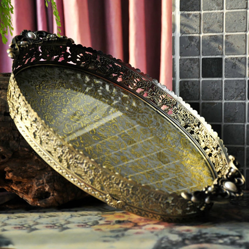 Vintage Round Hallowed-Out Fruit Tray Organizer window image