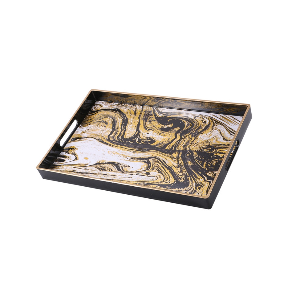 Modern Tray Desk Organizer in Metal in Blue/Black window image