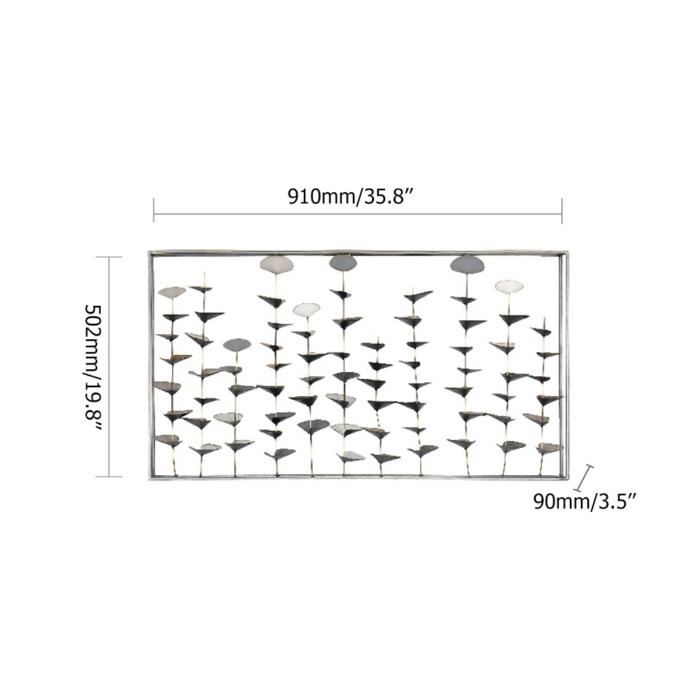 Metal Botanical Modern Frame Wall Decor Creative Home Art window image