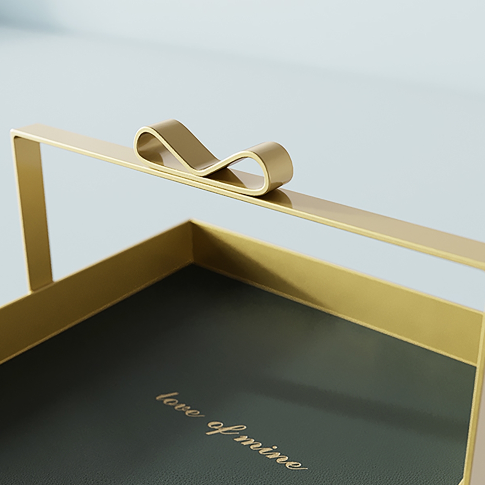 Modern Metal Desk Organizor Cosmetic Storage with Handle window image