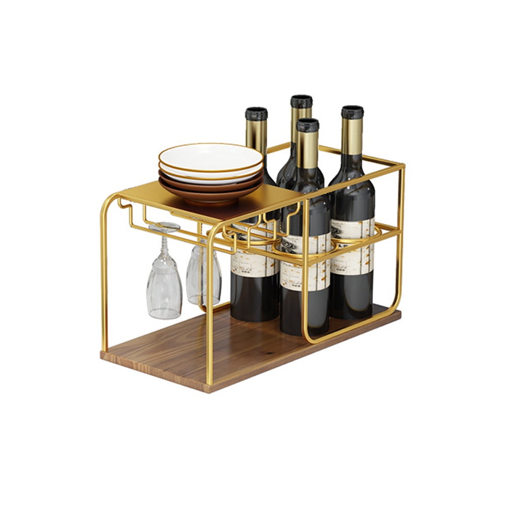 Nordic Countertop Wine Rack Glass Rack with Shelving window image