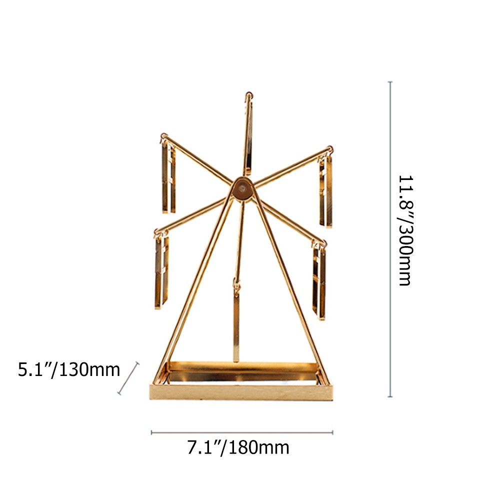 Modern Gold Ferris Wheel Jewelry Display Desk Organizer window image